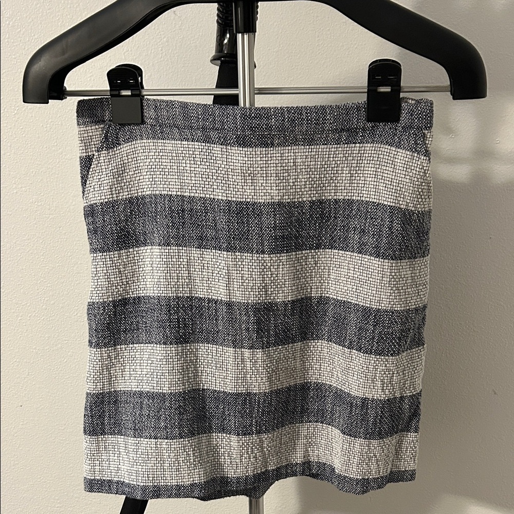 a new day Navy and White Striped Mini Skirt
